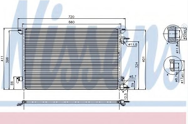 Radiator AC Opel Vectra C NISSENS